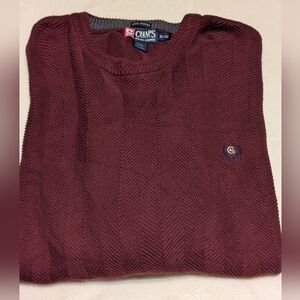 Vintage Chaps Men's Burgundy Crewneck Sweater. XL.